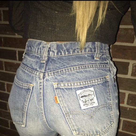 Custom Vintage white label Levi’s high waist jeans - Picture 5 of 8